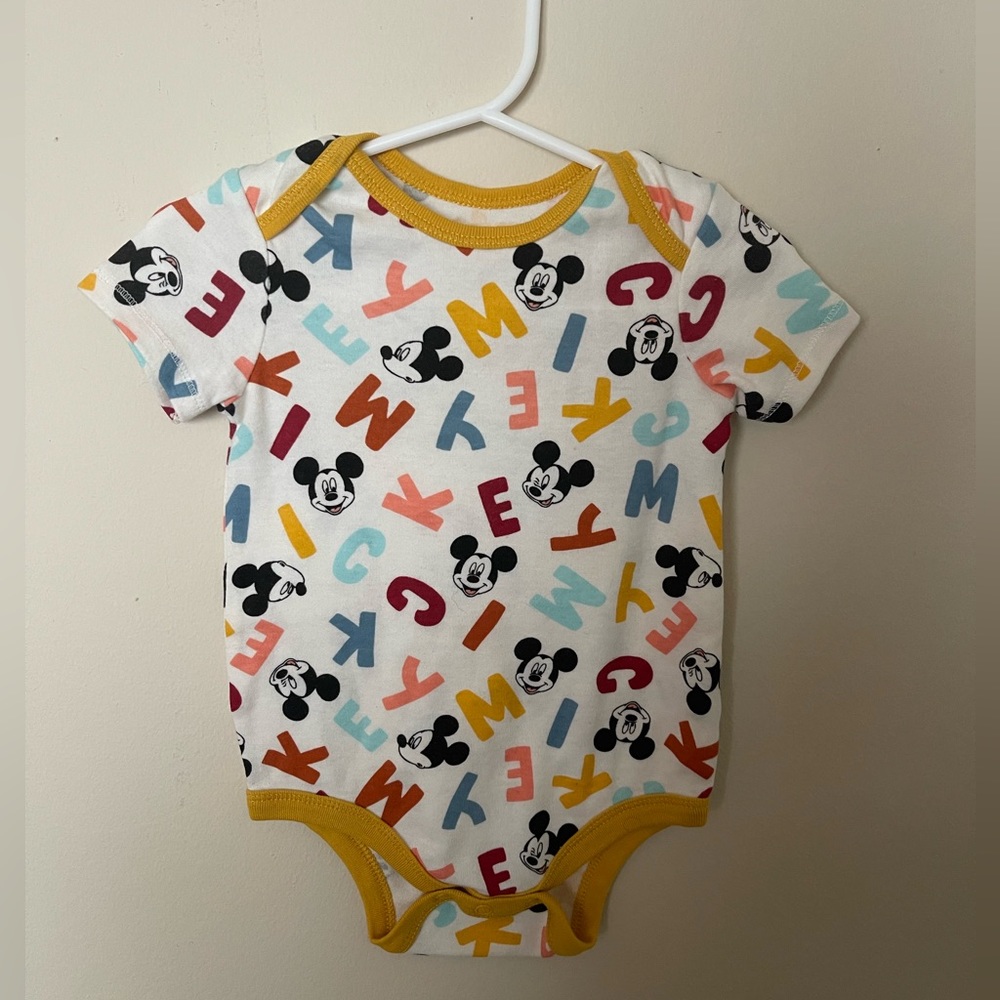 NWOT! Mickey Mouse short-sleeve bodysuit